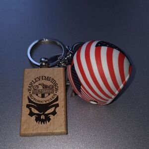 Harley Davidson Keychain Custom Made *VERY RARE * Home Made With Helmet